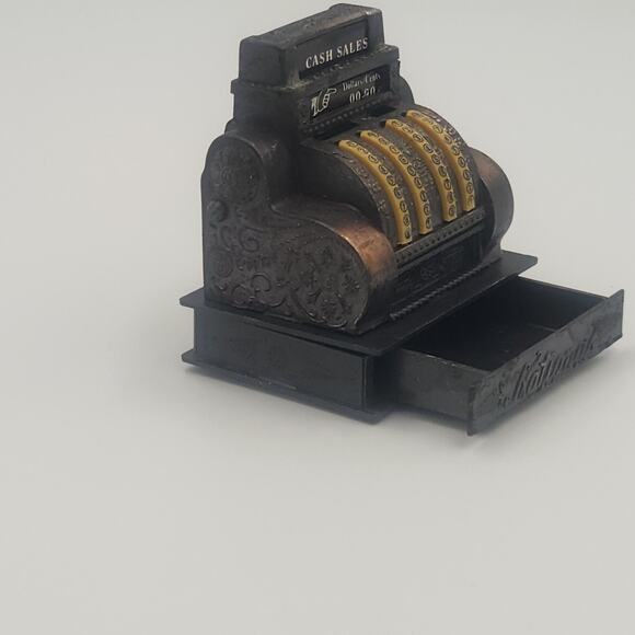 Vintage Metal Die Cast Mini‎ Antique Cash Register Pencil Sharpener Collectors - Picture 2 of 6